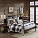 MADISON PARK SIGNATURE Beddengoed met combo-gevuld inzetstuk en afneembaar dekbedovertrek, bijpassende shams, decoratieve kussens, katoen, stedelijke cabine, geruite bruin, koningin