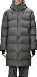 RAINS Alta Longer Puffer Jacket W3T4 – Lange Waterdichte Unisex Puffer Jas - grijs - L