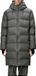 RAINS Alta Longer Puffer Jacket W3T4 – Lange Waterdichte Unisex Puffer Jas - grijs - L