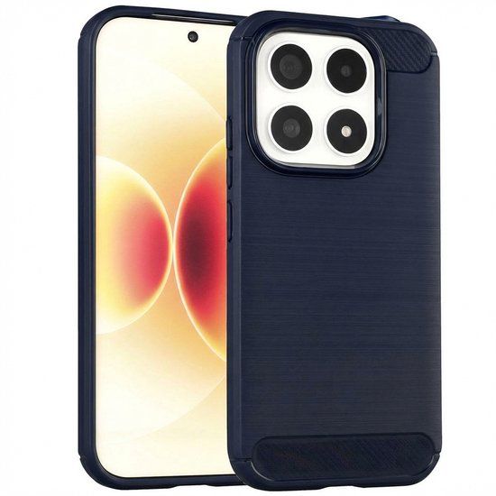 imoshion Hoesje - Geschikt voor Xiaomi 17 - Brushed Backcover - Donkerblauw
