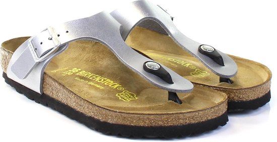Birkenstock Gizeh Dames Teenslippers - Silver - Maat 35