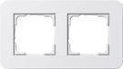 GIRA 0212410 Afdekraam, 2-voudig, E3, zuiverwit/zuiverwit, glanzend, soft-touch