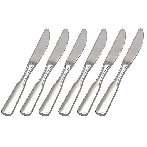 GRÄWE Dessertmessen - Set van 6 - Roestvrij Staal - Gekarteld - Gepolijst - Vaatwasserbestendig - Serie Spade