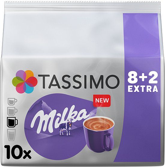Tassimo Chocolademelkcapsules Milka (compatibel met Bosch Tassimo capsulemachines), 10 st.