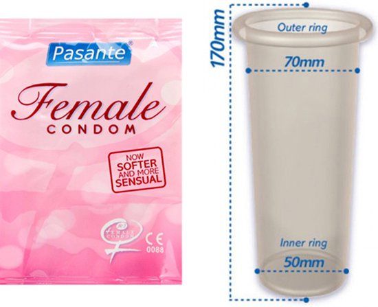 Pasante Vrouwen Condoom - 3 stuks - Standaard - Transparant