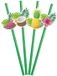 Globos Papieren Rietjes Fruit Aloha - 6st.