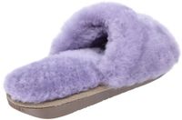 Vanuba Pantoufles ANOA Femme Chocolat Laine de mouton Style bohème