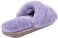 Vanuba Pantoufles ANOA Femme Chocolat Laine de mouton Style bohème