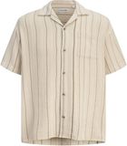 JACK&JONES JJEBRADLEY STRIPED RESORT SHIRT SS LN Heren Overhemd L Katoen Linnen Gestreept