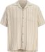 JACK&JONES JJEBRADLEY STRIPED RESORT SHIRT SS LN Heren Overhemd L Katoen Linnen Gestreept