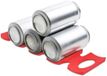 Unyqoos® Porte-bouteilles en silicone peu encombrant pour réfrigérateur et placard en rouge