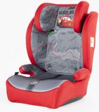 Tataway Disney Cars autostoeltje voor kinders veiligheid, geschikt voor kinderen met een lengte van 100 tot 150 cm, met Lightning McQueen-motieven op een rood-grijze achtergrond