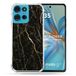 Cokitec Versterkte hoes voor Motorola G75 5G Marmer Textuur Zwart