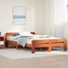 Maison Exclusive - Lit en bois massif sans matelas, brun foncé, 135x190 cm