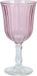 Merkloos Wijnglazen roze ribbel 240ml doos a 6
