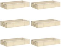 vidaXL Opbergdoos met transparant bovenraam, 6 stuks, nonwoven stof, 64,8 L