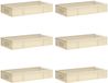 vidaXL Opbergdoos met transparant bovenraam, 6 stuks, nonwoven stof, 64,8 L