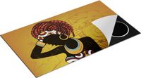 Chefcare Inductie Beschermer Getekende Afrikaanse Vrouw - Abstract - 89,6x51,6 cm - Multicolor