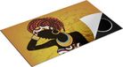 Chefcare Inductie Beschermer Getekende Afrikaanse Vrouw - Abstract - 89,6x51,6 cm - Multicolor