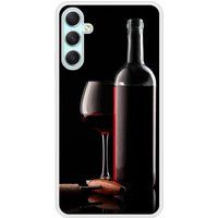 Rubberen siliconen hoesje compatibel met Galaxy A24 4G Vin