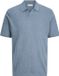 JACK&JONES JJKANE SLUB KNIT SPLIT NECK POLO PLS Heren Blue Mirage 3XL