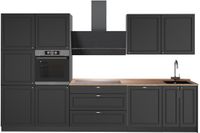 Vicco Complete keukeneenheid Fame-Line, Anthrazit-Gold Landhaus/Antraciet, 340 cm, WB Eik