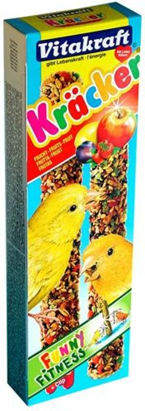 VITAKRAFT Kanarie Kracker - Fruit - 2 in 1 - 10 Stuks - Vogelvoer