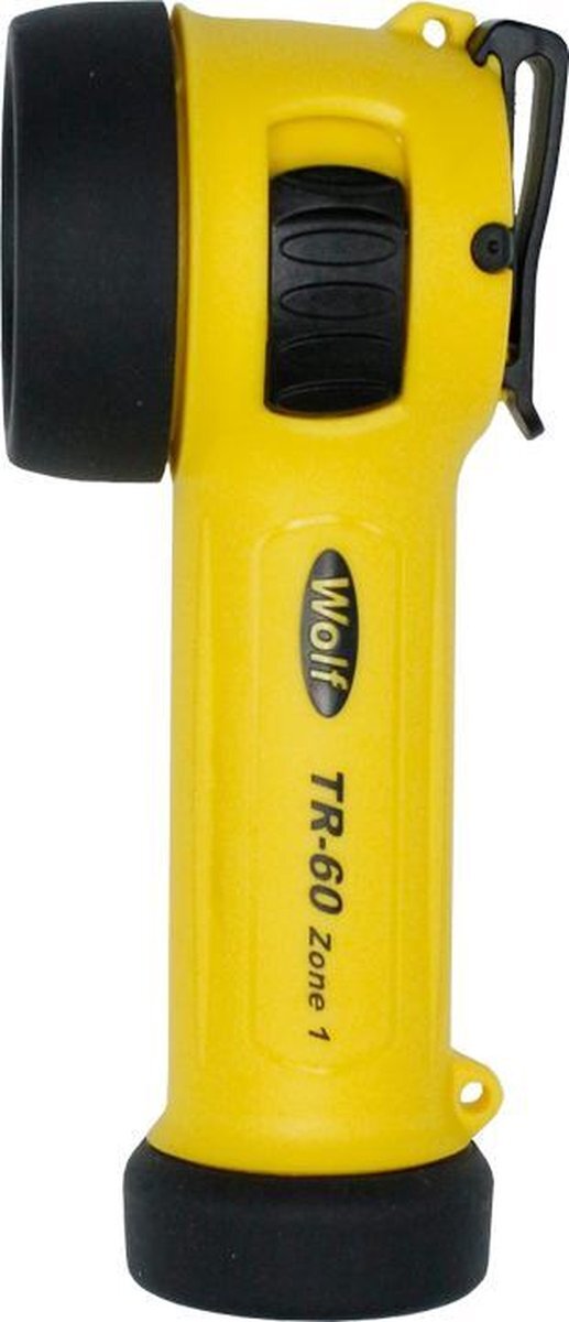 Wolf Safety Wolf TR-60 - ATEX LED Zaklamp - Werklamp - Bouwlamp - Zone 1 & 2 - Water- en stofdicht - incl. 4 batterijen