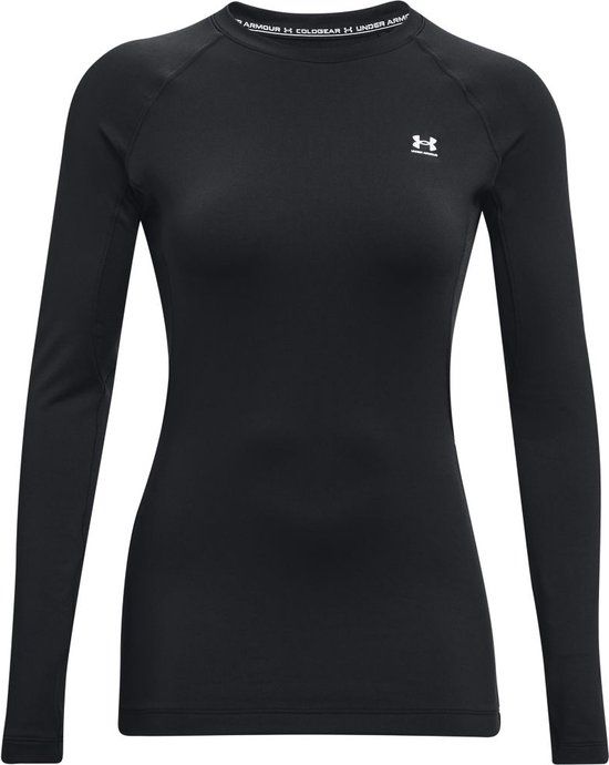 Under Armour UA CG Authentics Crew Dames Thermoshirt - Zwart - Maat XL
