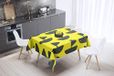 Bonamaison Tafelkleed, Anti-Mold, Sneldrogend, Waterdicht, 100% Polyester Tafellaken, Neon Geel, Rook, 140 x 140 Cm