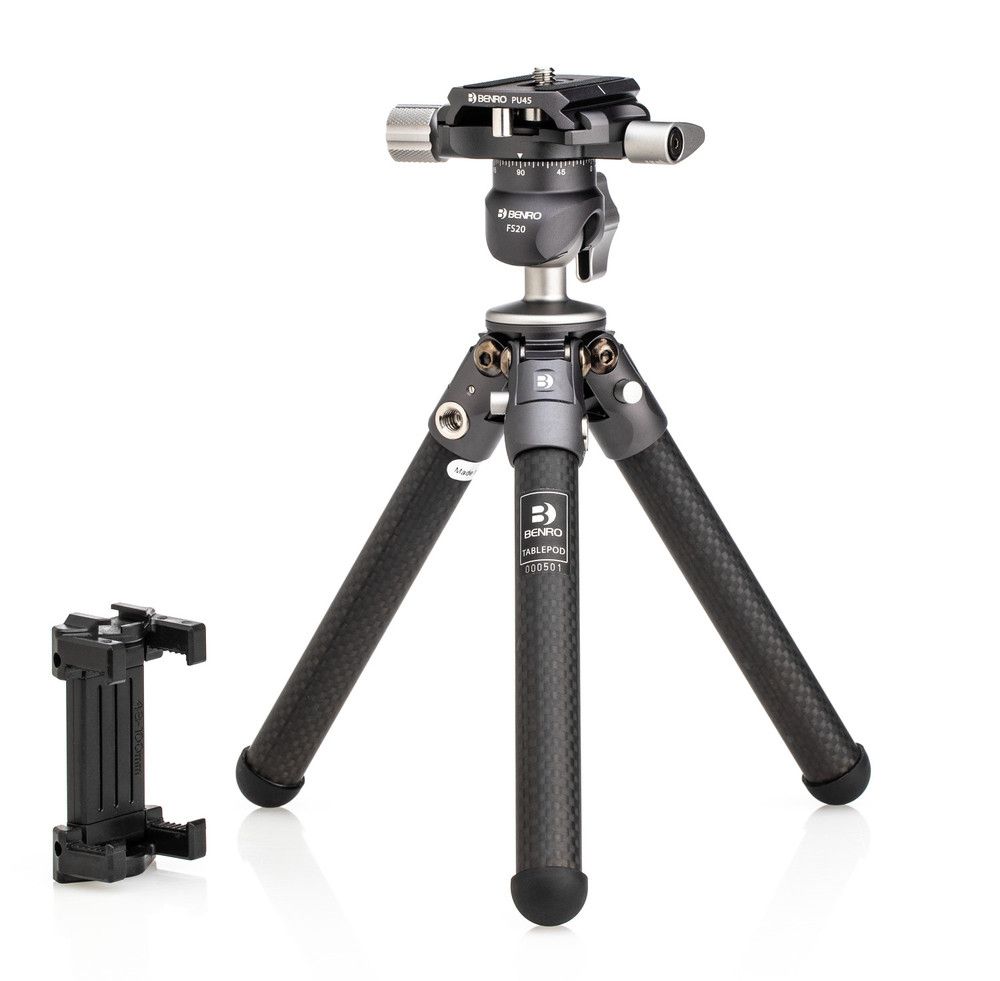 Benro TABLEPODKIT Mini Tripod - Black - For Smartphone/Digital Camera
