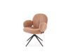 Fauteuil pivotant en polyester cannelle
