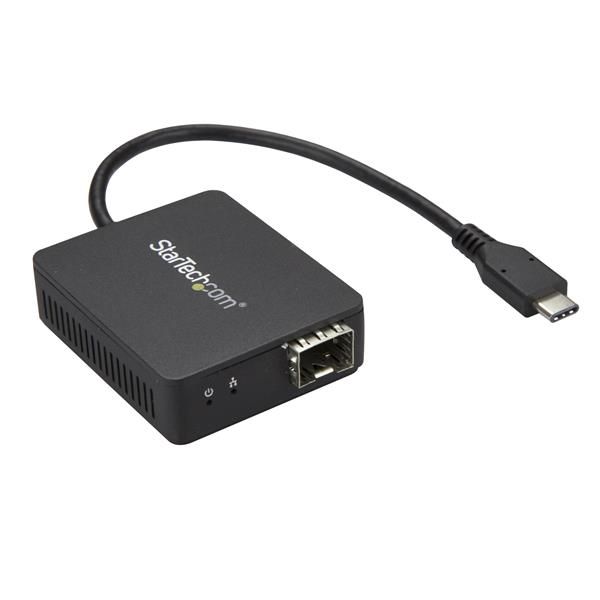 StarTech.com USB-C naar Glasvezel Netwerk Adapter - Open SFP - Zwart