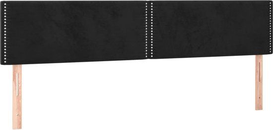 vidaXL Hoofdbord 160x5x78/88 cm Zwart Fluweel