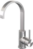 Brauer Brushed Edition Hoge Opbouw Wastafelmengkraan met Draaibare Platte Uitloop Model A RVS Geborsteld PVD