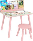 AIYAPLAY Kindertafel en -stoelenset - MDF - Roze