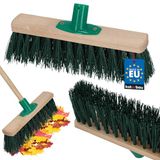 KOTARBAU® Straatbezem, Veegbezem, Tuinbezem, Beukenhout, 30 cm, Groen, Buitenbezem, Harde Veegbezem, Houten Straatbezem, Zonder Steel