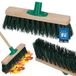 KOTARBAU® Balai de rue, Balai à récurer, Balai de jardin, Hêtre, 30 cm, Vert, Balai d'extérieur, Balai à récurer dur, Balai de rue en bois, Sans manche