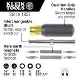 Klein Tools 32500MAG 11-in-1 Multi-Bit Screwdriver/Nut Driver Tool Set