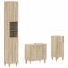 vidaXL - 3-delig - badkamerkast - set - DELFT - Sonoma - Eiken - Bewerkt - hout