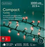 Lumineo Guirlande lumineuse - 1000 LED lampes - Rouge - 2250 cm - Effet scintillant - Cordon lumineux - Extérieur