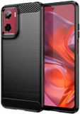 Techsuit Hoesje geschikt voor Motorola Moto G05 / Moto E15 - Carbon Silicone Back Cover - Zwart
