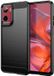 Techsuit Hoesje geschikt voor Motorola Moto G05 / Moto E15 - Carbon Silicone Back Cover - Zwart
