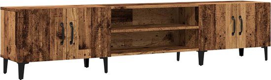 vidaXL Tv-meubel 180x31,5x40 cm bewerkt hout oud houtkleurig