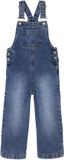 Vertbaudet Wijde salopet van jeans voor meisjes stone