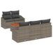 vidaXL Tuinbank Set 6-delig Grijs Polywood