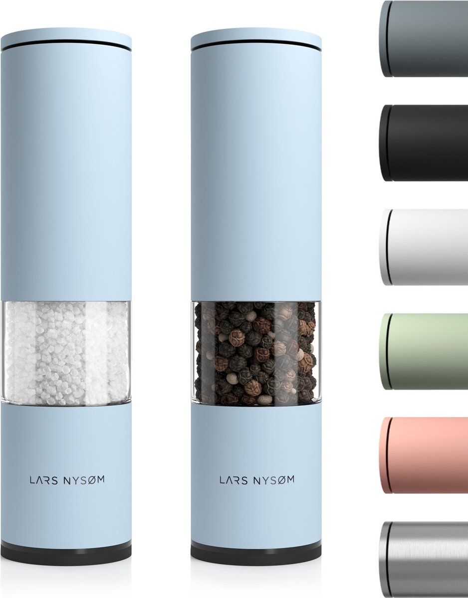 LARS NYSØM Zout- en pepermolen set 'Lagom' Baby Blue - Aluminium - EAN: 9120078732939