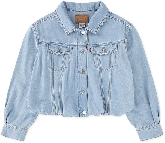 Levi's Kids Bubble Trucker Jas Blauw 8 Years Meisje