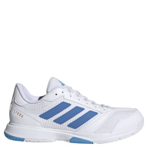 adidas Performance Ligra zaalsportschoenen wit/blauw