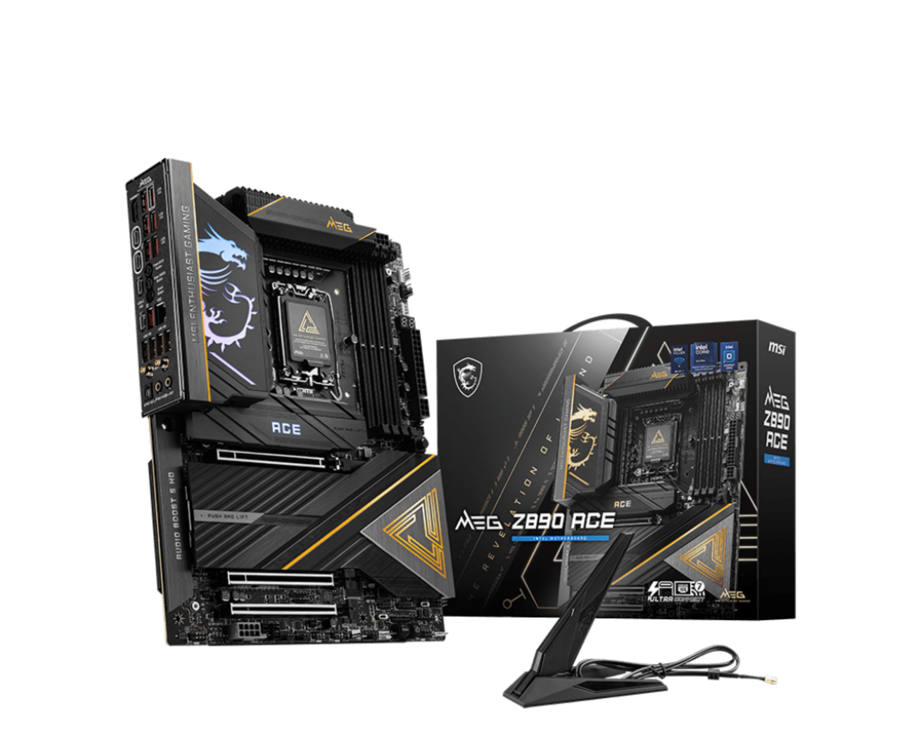 MSI MEG Z890 ACE - ATX Motherboard - Intel Z890 - Socket LGA 1851 - DDR5 - USB 3.2 Gen 2 - Wireless BE